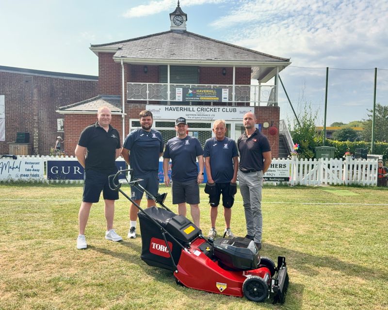 Toro backs grassroots sport with donation to Haverhill Cricket Club